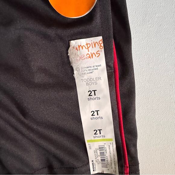 Jumping Beans Boy’s Season Style Summer Drawstring Black Stripe Shorts Sz 2T - Picture 2 of 5